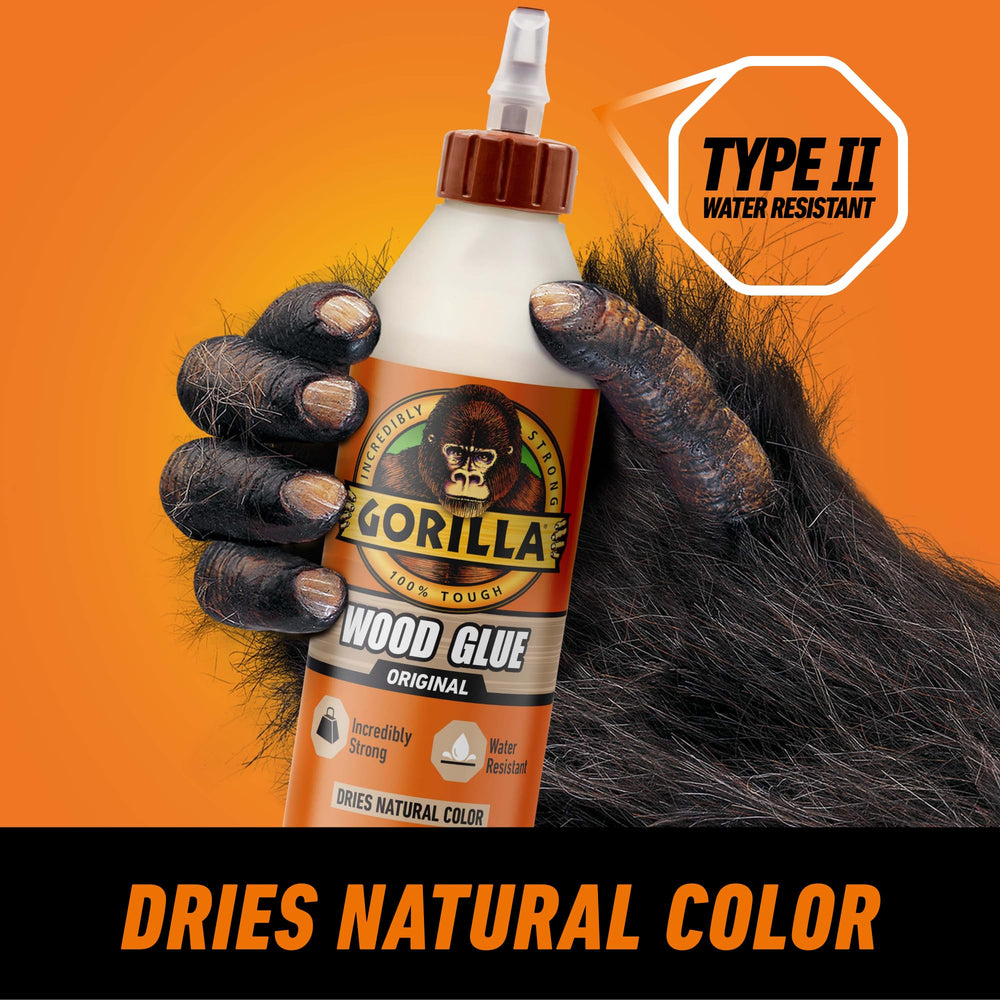 Gorilla Wood Glue, 18 Ounce Bottle, Natural Wood Color, (Pack of 1) Retail $5.99