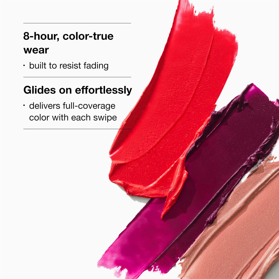 Clinique Pop Longwear Lipstick | Long Lasting, Satin, Matte + Shine, Petal Pop Matte, 1 Count