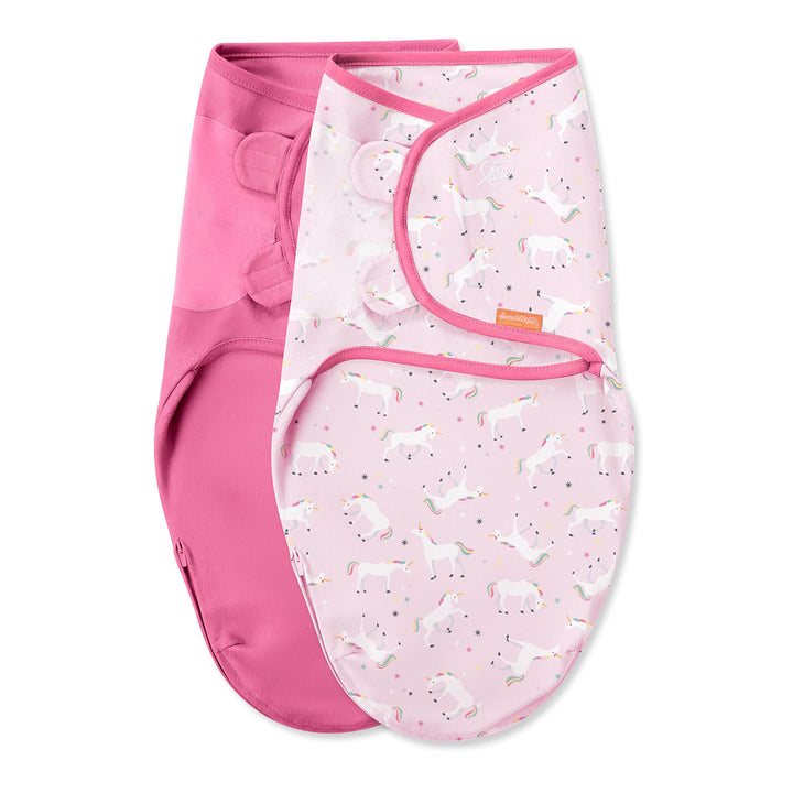 SwaddleMe Easy Change Swaddle Ã¢â‚¬â€œ Size Small/Medium, 0-3 Months, 2-Pack (Unicorn Universe)