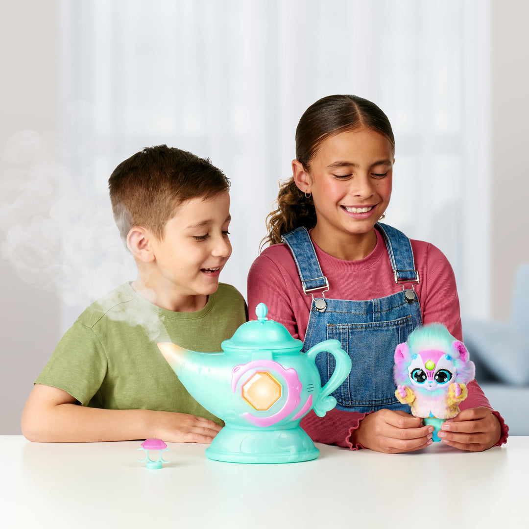 Magic Mixies Magic Genie Lamp with Interactive 8 inch Rainbow Magic Plush, Ages 5+ Retail $42.49