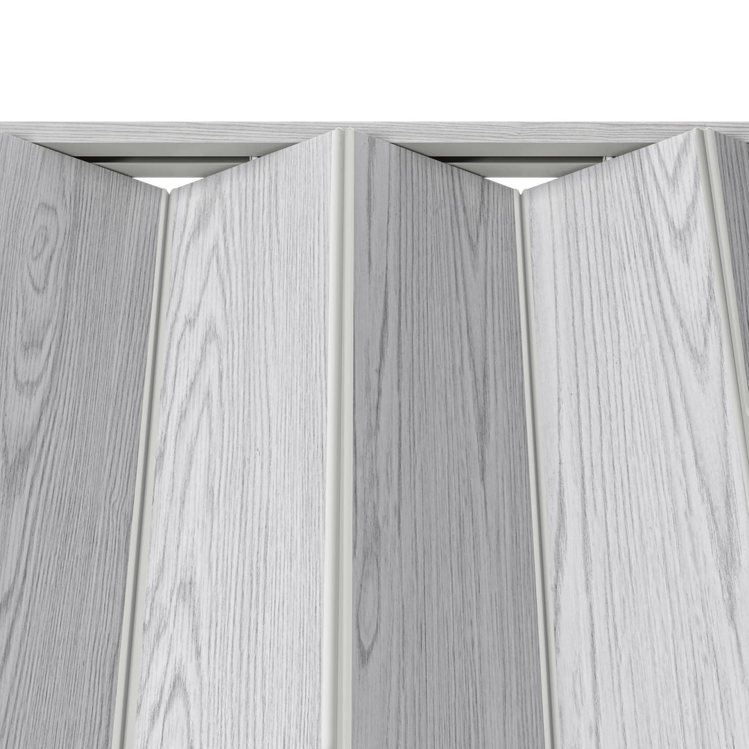 48" W Premium Foldable Accordion Doors, Double Walled Heavy Duty Folding Doors for Interior, Privacy Room Divider, Grey Retail $103.00