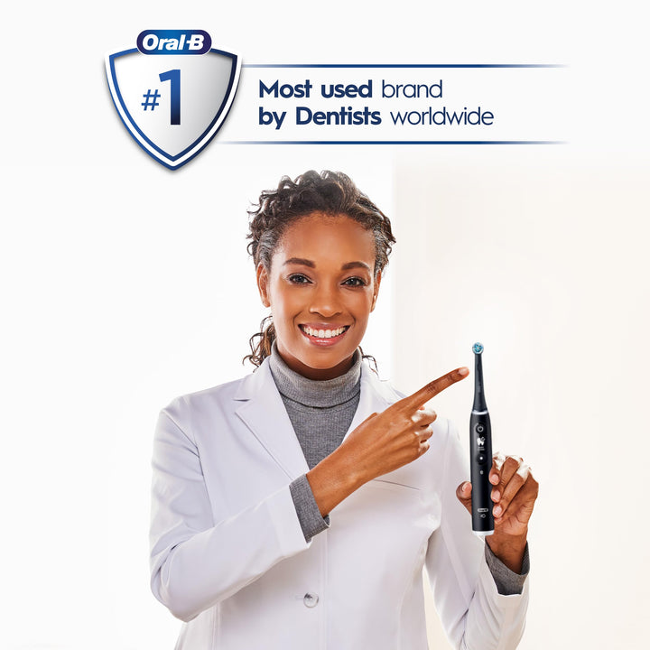 Oral-B Rechargeable Electric Toothbrush, iO6 Connected Coach, 5 Cleaning Modes, Visual Pressure Sensor to Protect Gums, Interactive Display, Travel Case, Gray Opal Retail $119.94