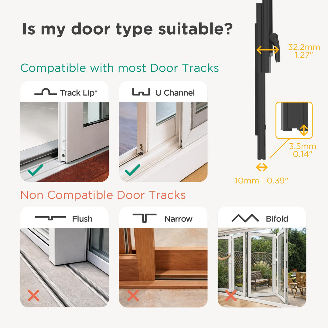 Hakuna Pets V2 Patio Pet Door Screen Insert Panel for Sliding Doors, Fits Door Track Min Ht 62.99" to Max Ht 84.25",UV Resistant Mesh, Locking Magnetic Dog Door, Easy Install and Removal,Large,Silver Retail $134.99
