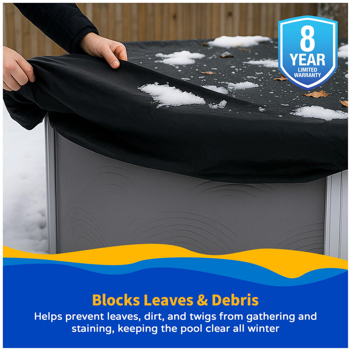 Blue Wave 8-Year 12-ft x 24-ft Oval Above Ground Pool Winter Cover