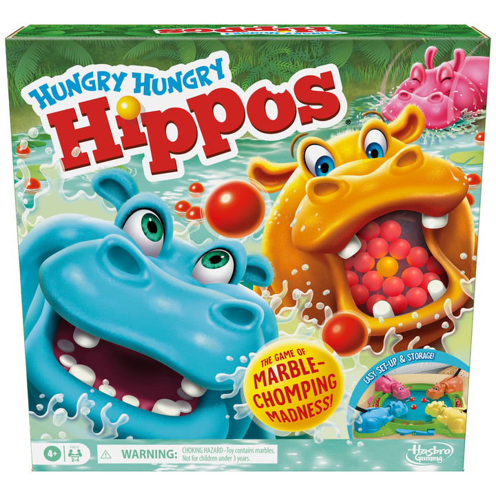Hasbro Gaming Hungry Hungry Hippos Game for Preschoolers | Instant Marble Relaunch, Easy Set-Up & Storage| Ages 4 and Up | 2 to 4 Players | Kids Games Retail $19.84