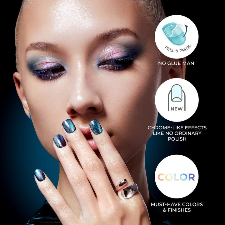 KISS imPRESS No Glue Mani Press On Nails, Color FX, 'This City', Dark Red, Short Size, Squoval Shape, Includes 30 Nails, Prep Pad, Instructions Sheet, 1 Manicure Stick, 1 Mini File