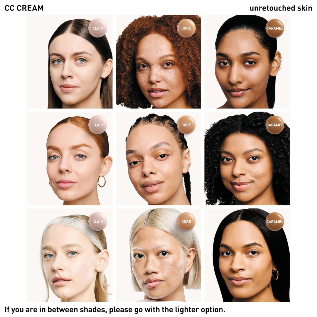 Erborian Color Correcting CC Cream with Centella Asiatica, Tan (Dore) - Light Multi-Purpose Facial Concealer with Illuminating Finish Soothes & Hydrates - SPF Korean Skincare Skin Perfector - 0.5 Oz