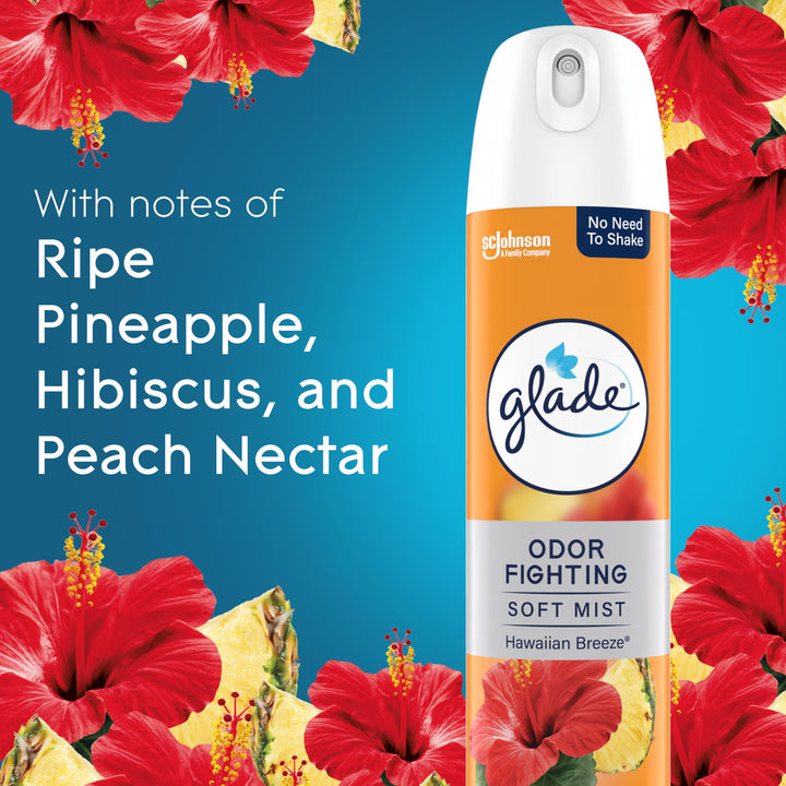 Glade Air Freshener Room Spray, Hawaiian Breeze Scent, Odor Fighting to Deliver Long Lasting Freshness, 8 Oz Retail $2.57
