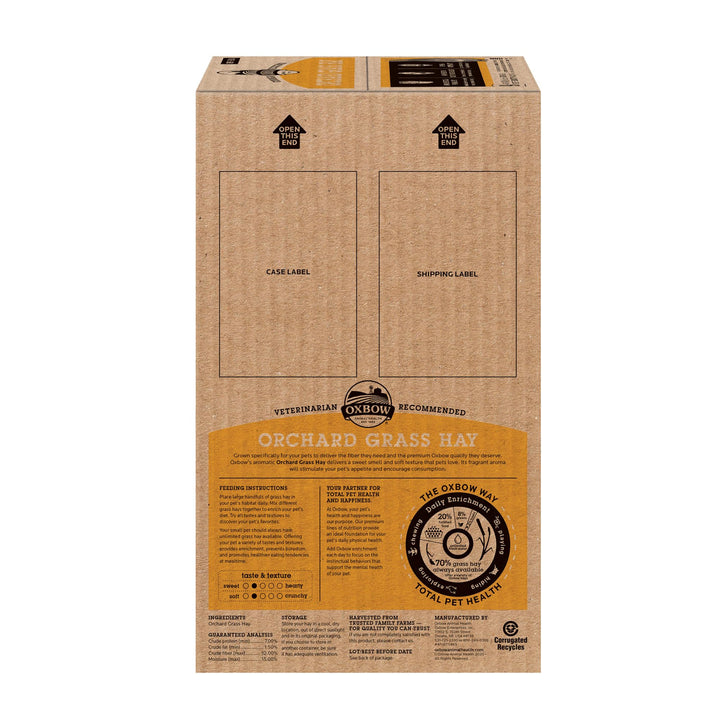Oxbow Animal Health Orchard Grass Hay - All Natural Grass Hay for Chinchillas, Rabbits, Guinea Pigs, Hamsters & Gerbils - 9 lb. Retail $29.99