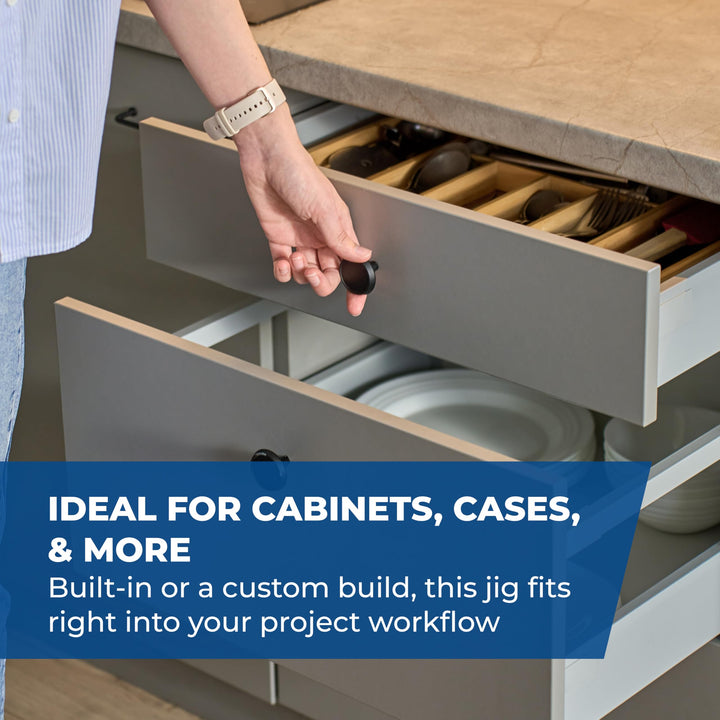 Kreg KHI-Slide Drawer Slide Jig - Drawer Slide Jig Kit - Drawer Slide Tool - for Cabinets, Drawers, Desks & More - Easily Install Drawer Slides - Set of 2 Retail $32.98
