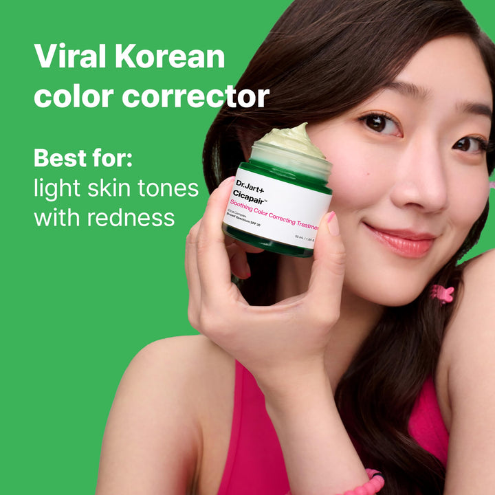 Dr.Jart+ Cicapair Soothing Color Correcting Treatment SPF 30 with Centella Asiatica Extracts | cc cream | Rosacea Treatment | Korean Skin Care, 0.5 Fl Oz