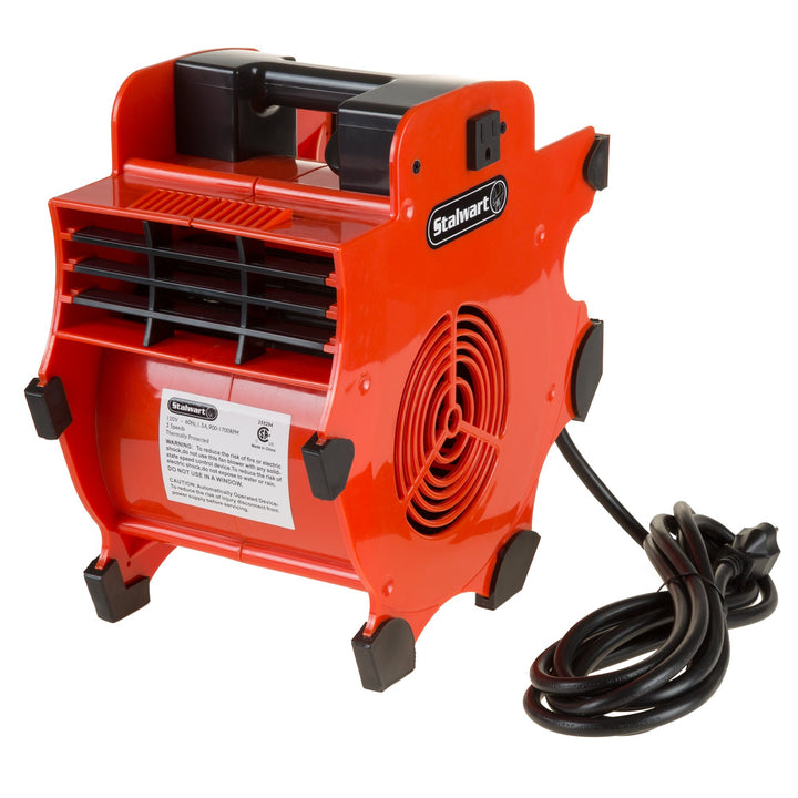 Blower Fan - 3-Speed Heavy-Duty Floor and Carpet Dryer - 1600 watts -Portable Air Mover with 4 Different Angles for Basements, Cars or Garages by Stalwart (Red) Retail $65.10