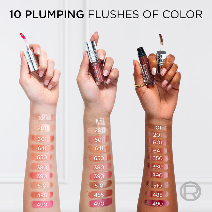 L'Oreal Paris Plump Ambition Hyaluron Lip Oil, 24 HR Lip Gloss with Hyaluronic Acid, Volumizing Formula with Glass-Like Shine, Rouge In Love 380, 0.16 Fl Oz Retail $13.99