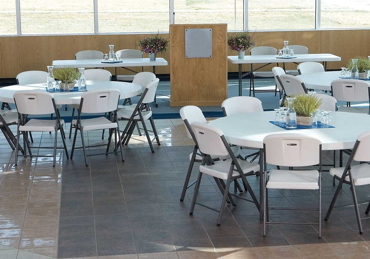 LIFETIME 42804 Commercial Grade Folding Chair,1 each, White Granite Retail $33.50