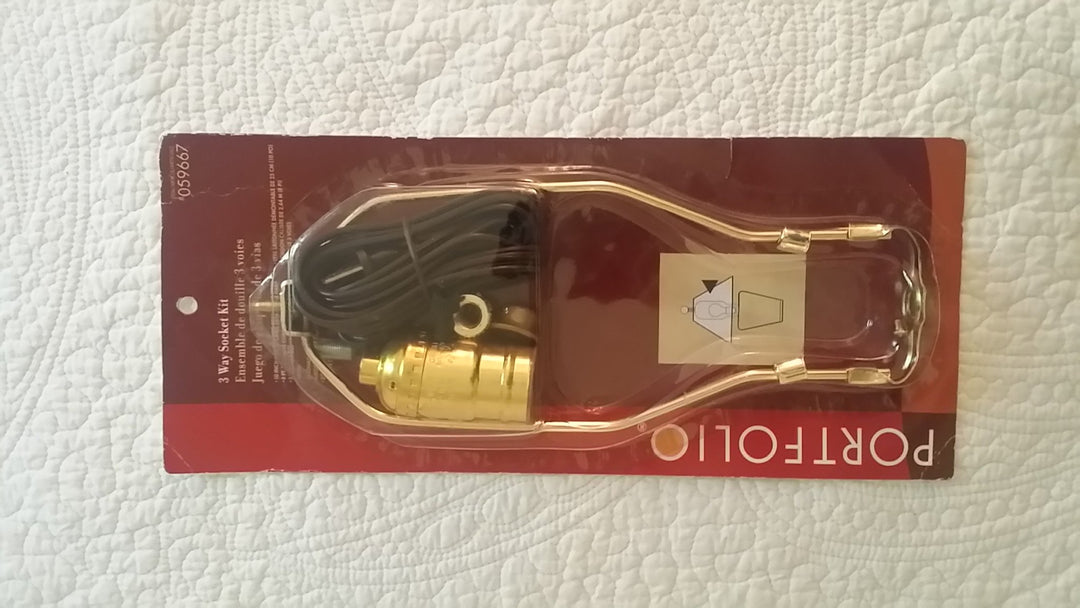 Portfolio 3-Way 250-Watt Brass Lamp Socket