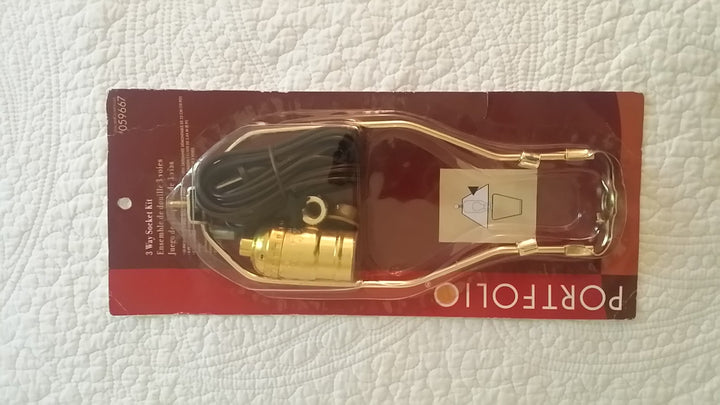 Portfolio 3-Way 250-Watt Brass Lamp Socket