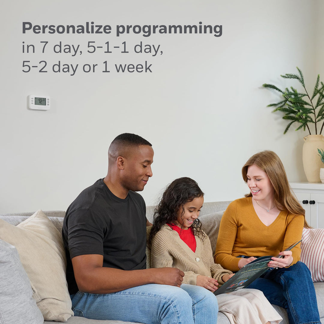 New! Honeywell Home Programmable Thermostat, Single-Stage, 1 Heat/1 Cool Compatibility, Flexible Schedule, X2P, White, RTH21B Retail $64.99