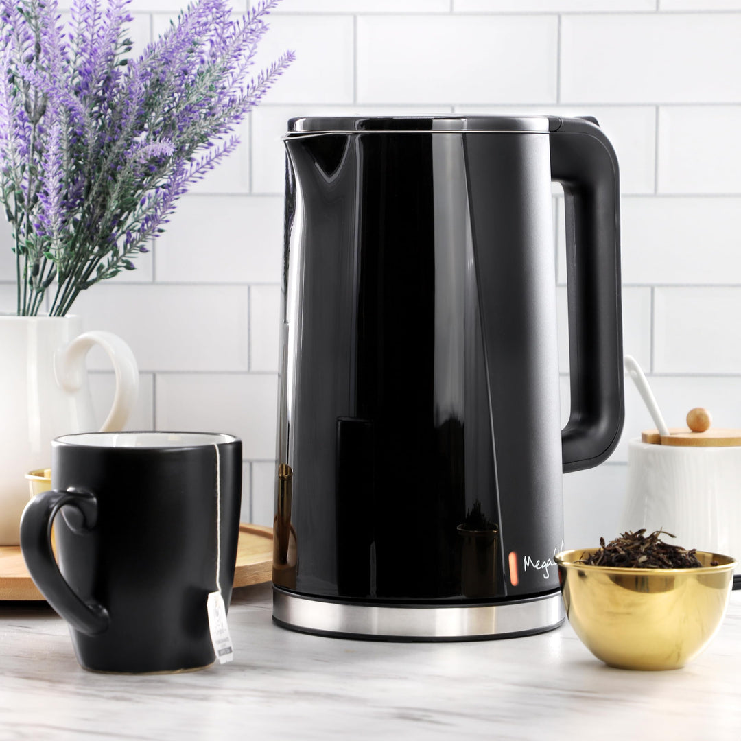MegaChef 1.7 Quart Double Wall Insulated Stainless Steel Electric Watter Boiler/Tea Kettle Retail $39.99