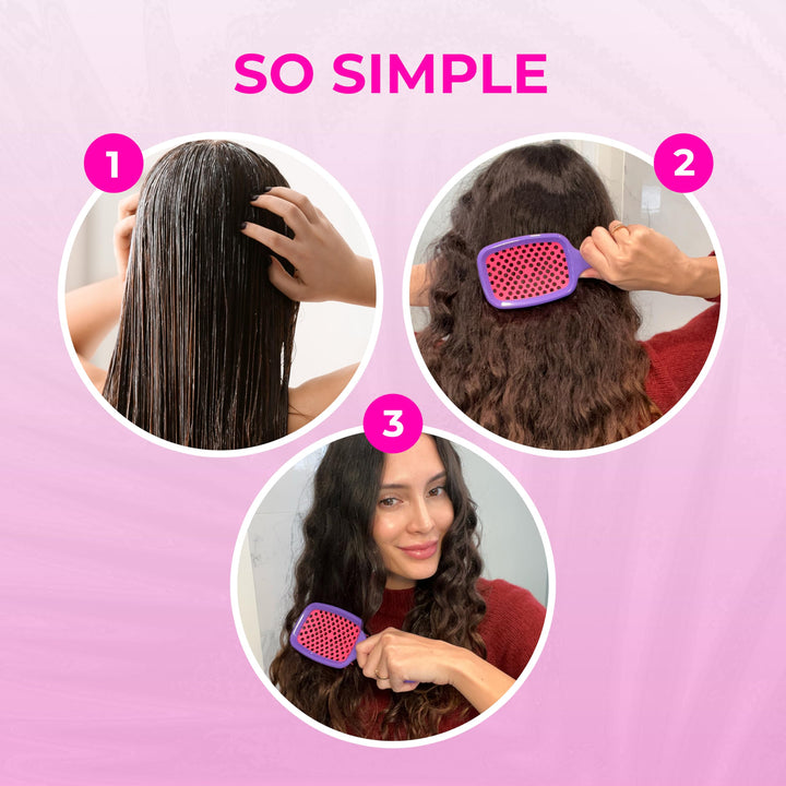 FHI Heat UNbrush Detangling Brush for Pain-Free Brushing on All Wet or Dry Hair Types Ã¢â‚¬â€ Durable DuoFlex Anti-Static Bristles, Lightweight Handle, Vented Hair Brush