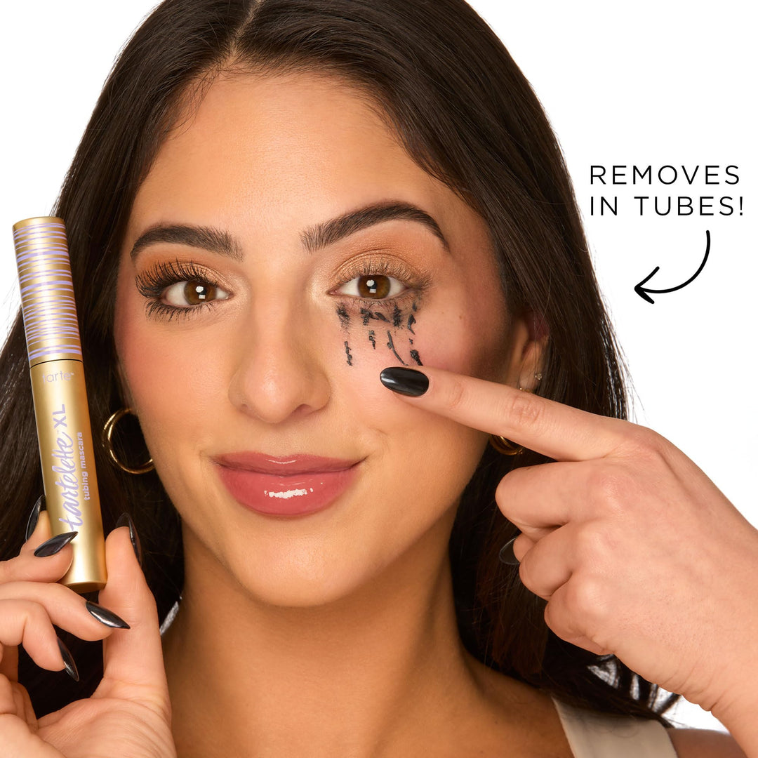 tarte tartelette XL tubing mascara Ã¢â‚¬â€œ Lash Extensions in a Tube with Peptide, Vitamin E & B5, Extra Length & Volume, Longwear, Smudge-Proof, Easy to Remove, Vegan & Cruelty Free