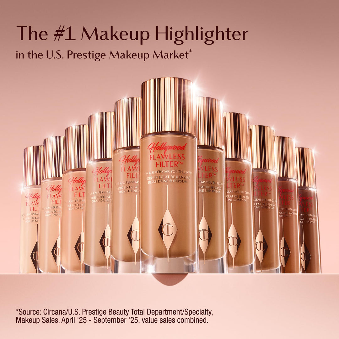 Charlotte Tilbury Hollywood FlawlessÃ‚Â Filter - Multi-Use Makeup Primer, Complexion Booster & Illuminating Liquid Highlighter with Sheer Coverage - Smooths & Blurs Skin - 4.5 Medium