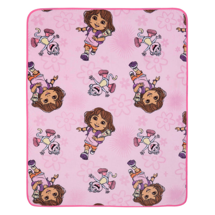 NoJo Dora Adventure Awaits Toddler Blanket, Pink Retail $22.80