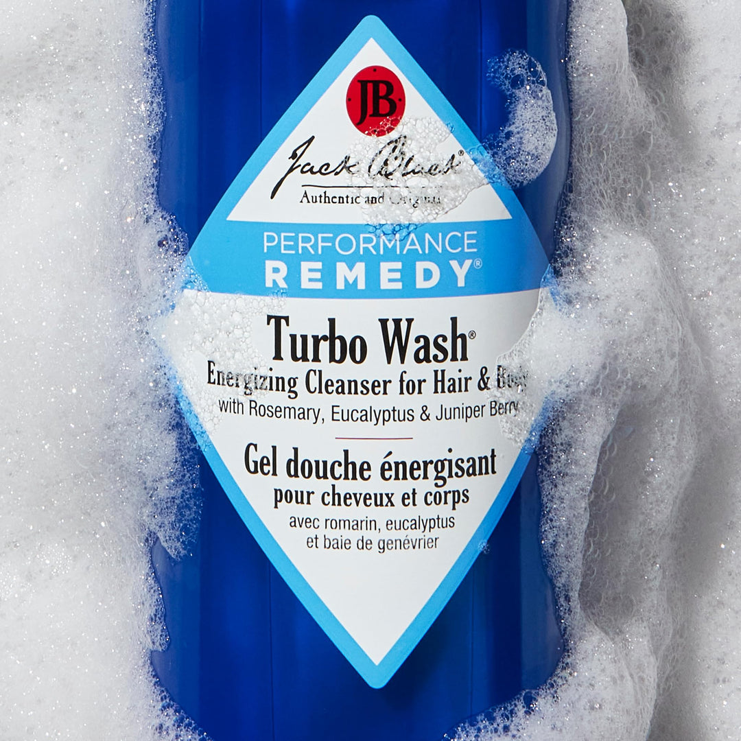 Jack Black Turbo Wash Energizing Body & Hair Cleanser, 33 Fl Oz Ã¢â‚¬â€œ Rosemary, Eucalyptus & Juniper Berry Ã¢â‚¬â€œ Mens Body Wash, Mens Shampoo, Skin Care, Hair Care, Dual-Purpose Body Wash Men, SulfateÃ¢â‚¬â€œFree