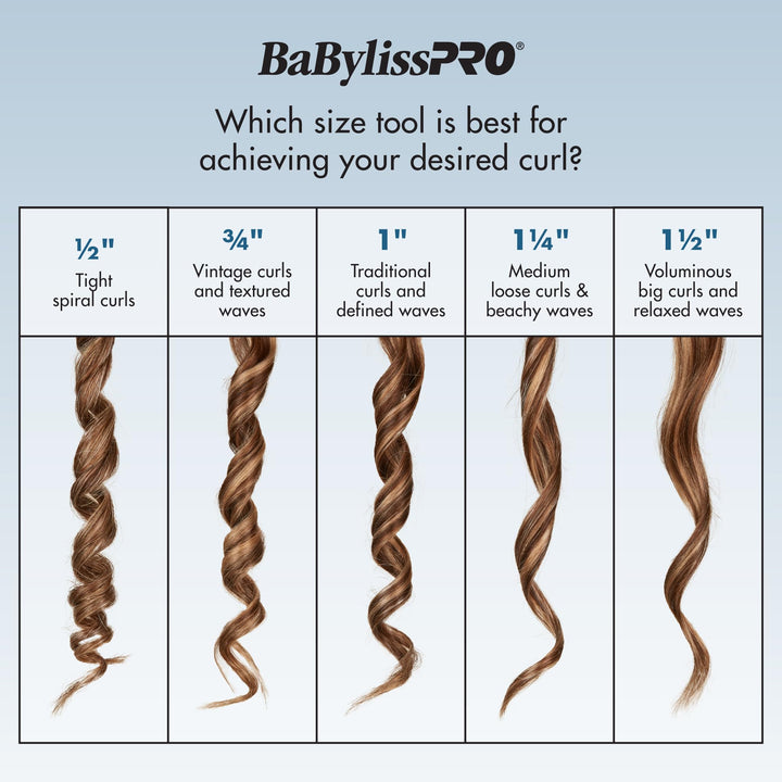 BaBylissPRO Nano Titanium Spring Curling Iron, 1" Professional Spring Hair Curler for Long Lasting Curls & All Hair Types