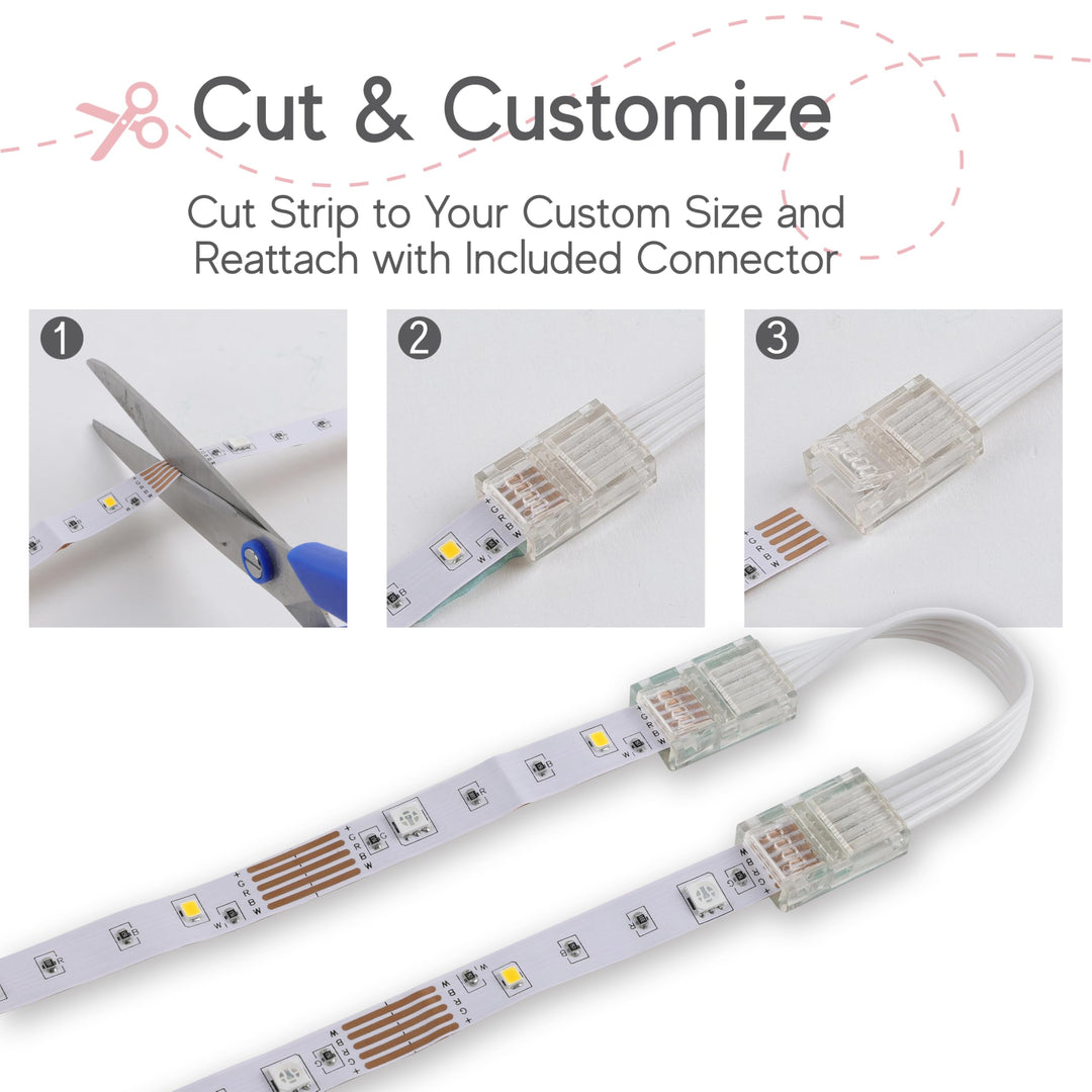 XTREME Multicolored LED Strip Lights with Remote, 50 Foot RGBW Lights Strip with Adhesive Backing, Cut & Reconnect, Dimmable, 15 Colors, 450 LED Lights, 4 Modes Including Strobe, Flash, Fade & Smooth Retail $59.99