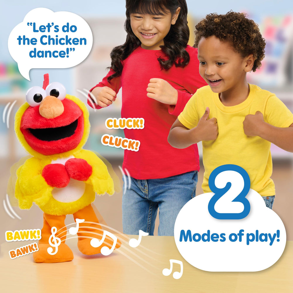 Sesame Street Chicken Dance Elmo Feature 13 Inch Plush, Dancing Plush, Stuffed Animal, Kids Toys for Ages 2 Up by Just Play Retail $29.99