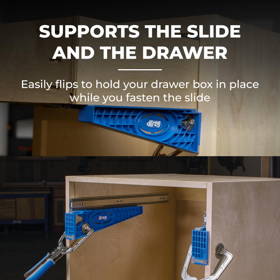Kreg KHI-Slide Drawer Slide Jig - Drawer Slide Jig Kit - Drawer Slide Tool - for Cabinets, Drawers, Desks & More - Easily Install Drawer Slides - Set of 2 Retail $32.98