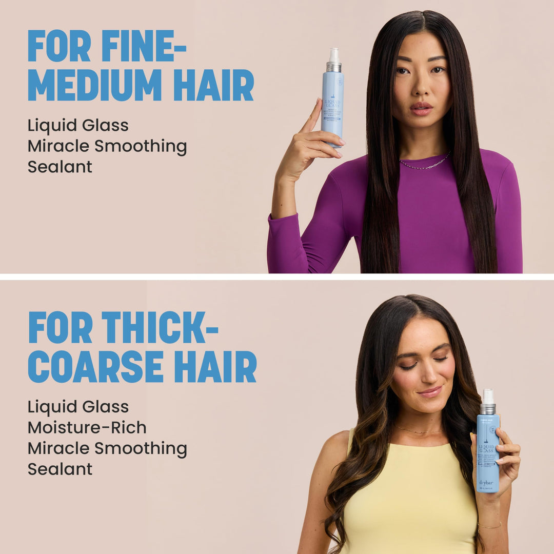 Drybar Liquid Glass Miracle Smoothing Sealant for Fine-Medium Hair - Travel Size | Heat Protectant for Hair, Lasts through 3 Washes for Long-Lasting Frizz Resistance and High-Shine Finish