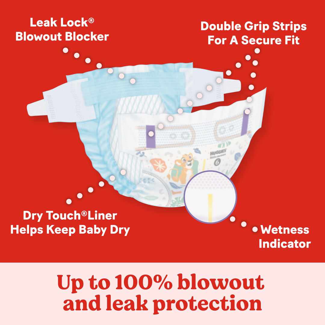 Huggies Size 7 Diapers, Little Movers Baby Diapers, Size 7 (41+ lbs), 42 Count, Packaging May Vary