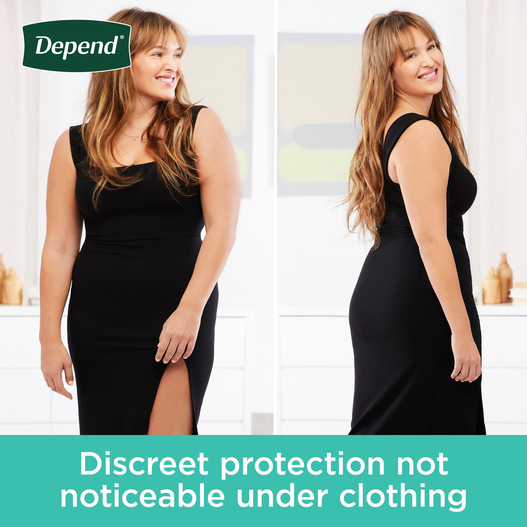 Depend Fresh Protection Adult Diapers, Incontinence & Postpartum Bladder Leak Underwear for Women, Disposable, Maximum, Small, Blush, 32 Count, Packaging May Vary