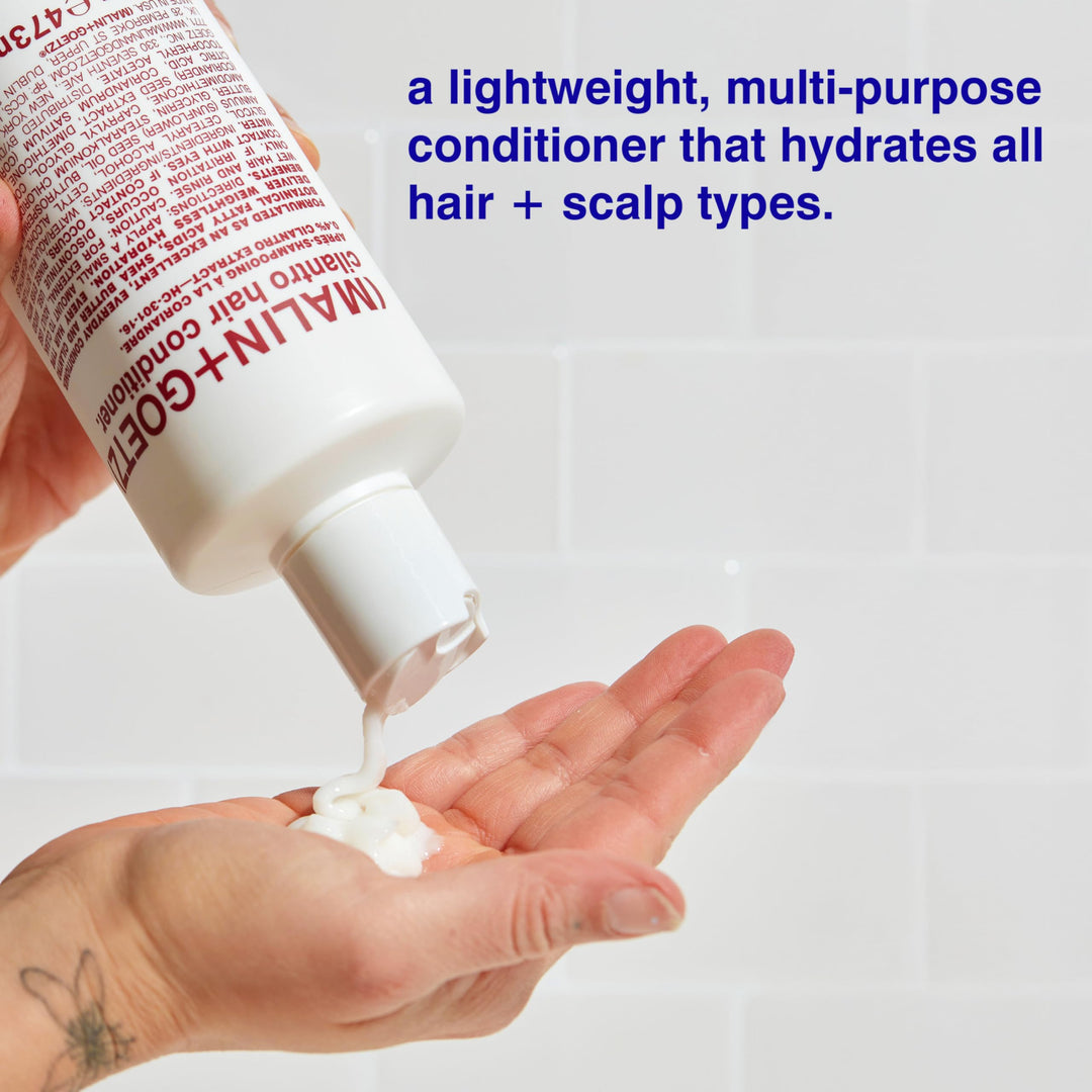 MALIN+GOETZ Cilantro Hair Conditioner 16 oz | Everyday Essential Conditioner with Cilantro Extract, Shea Butter, Fatty Acids | Hydrates, Detangles, Reduces Frizz | Vegan, Cruelty-Free