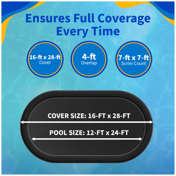 Blue Wave 8-Year 12-ft x 24-ft Oval Above Ground Pool Winter Cover