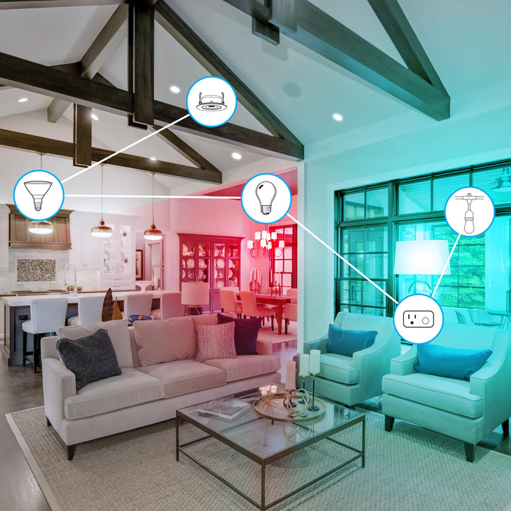 Feit Electric Smart Light Bulbs with RGBW Color Changing and Tunable White, 60W Replacement, Dimmable, Wi-fi Enabled, No Hub Needed, Works with Alexa and Google, OM60/RGBW/CA/AG/3, 3 Pack Retail $24.99