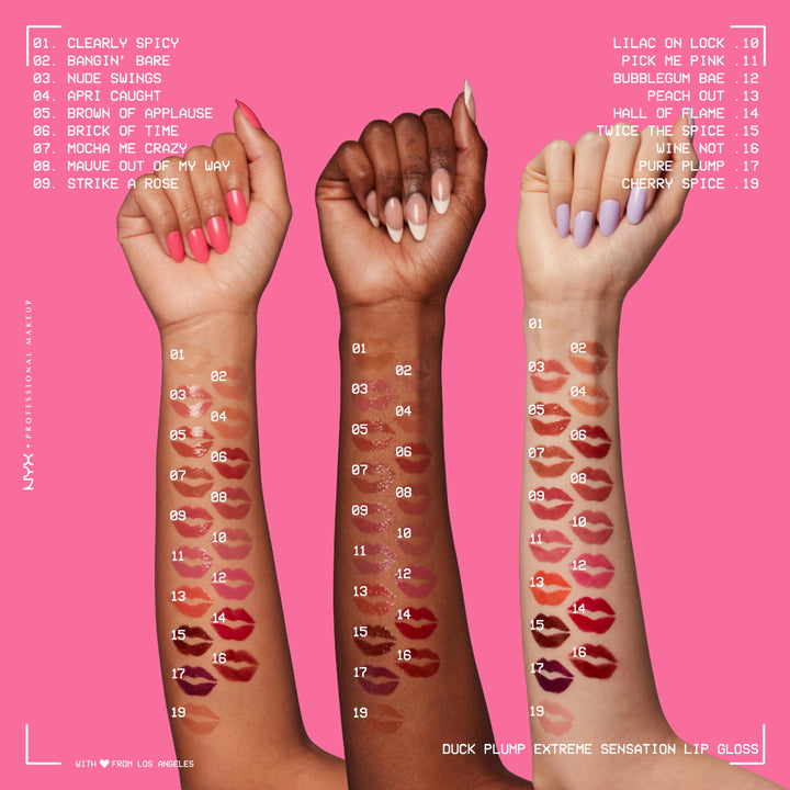 NYX PROFESSIONAL MAKEUP Duck Plump High Pigment Plumping Lip Gloss with Spicy Ginger, Vegan Lip Makeup - Twice The Spice (Spiced Red) Retail $13.00