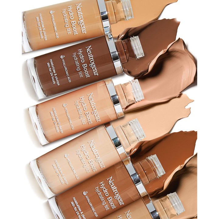 Neutrogena Hydro Boost Hydrating Tint Foundation Makeup for Dry Skin, with Hyaluronic Acid, Lightweight Oil-Free Water Gel, Non-Comedogenic, 60 Natural Beige 1.0 fl. oz