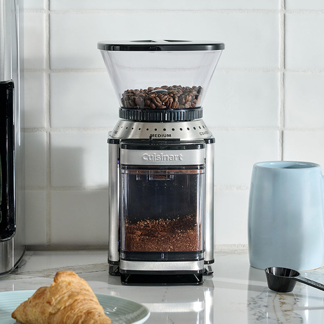 Cuisinart Coffee Grinder, Electric One-Touch Automatic Burr Coffee Grinder with 18-Position Grind Selector, Cup Size Selector for 4 Ã¢â‚¬â€œ 18 Cups, DBM-8P1, Black Stainless