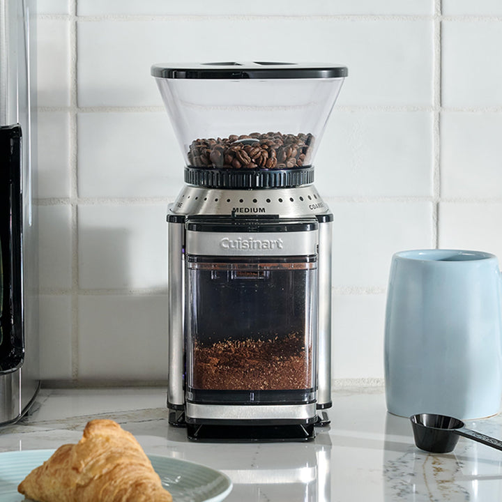 Cuisinart Coffee Grinder, Electric One-Touch Automatic Burr Coffee Grinder with 18-Position Grind Selector, Cup Size Selector for 4 Ã¢â‚¬â€œ 18 Cups, DBM-8P1, Black Stainless