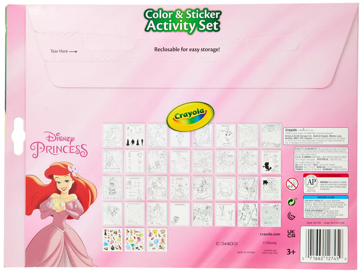 Crayola Color & Sticker Activity Set, Princess (foldalope)
