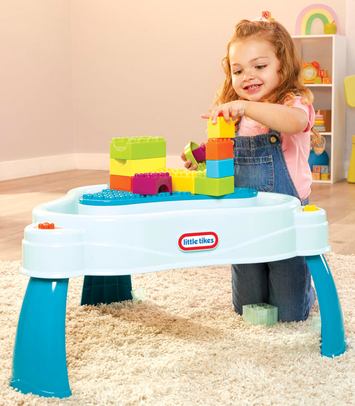 Little Tikes Build & Splash Water Table with 25 Piece Accessories - Wet/Dry Play, Indoor/Outdoor with Removeable Grow-with-Me Legs Retail $49.99