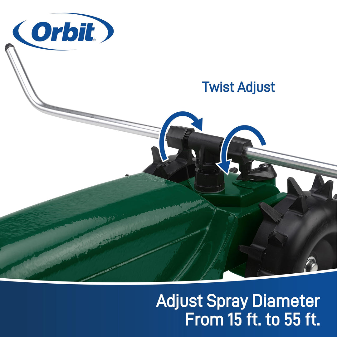 Orbit 58322 Traveling Tractor Water Sprinkler Retail $79.99