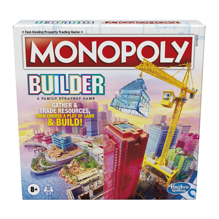Monopoly Builder Board Game for Kids and Adults, Strategy Games, Family Board Games, for Kids 8 and Up, 2-4 Players Retail $18.97