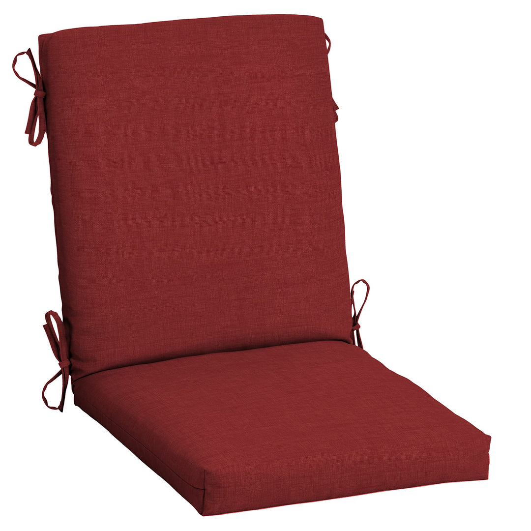 Arden Outdoor Patio Dining Chair Cushion, 20x44, Rain-Proof Seat Pad, Fade-Resistant Outdoor Cushion Ruby Red Leala Retail $37.99