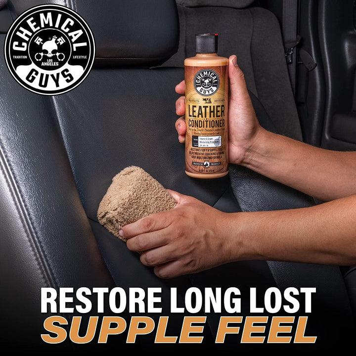 Chemical Guys Leather Conditioner, Vintage Series - Conditions, Nourishes, and Protects Natural, Synthetic, and Faux Leather Seats, Interiors, Apparel & Accessories, 16 fl oz Retail $19.99