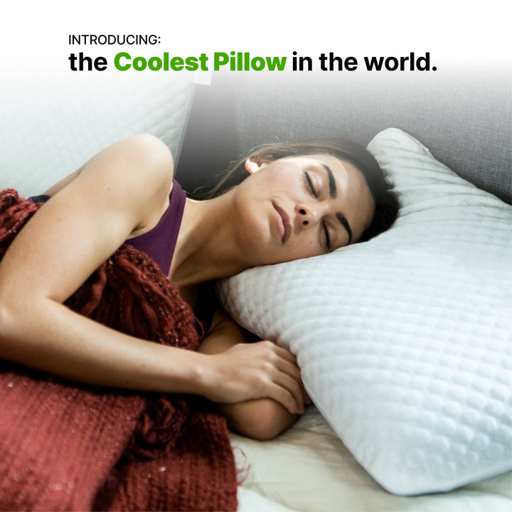 GhostBed Firm Cooling Memory Foam Pillows - Queen Size Pillow, Ventilated with Washable Cover - Ideal Bed Pillows for Stomach, Back, and Side Sleepers - Premium Cooling Pillows. Firm Pillow Retail $99.99