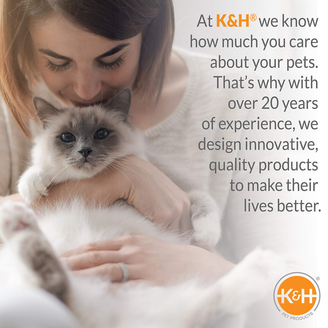 K&H Pet Products Heated Extreme Weather Outdoor Kitty Pad Petite, Waterproof Heated Cat Mat, Pet Warmer for Outside Feral Cat Houses, Indoor Outdoor Warming Pet Mat - Petite 12 X 9in Tan 25W