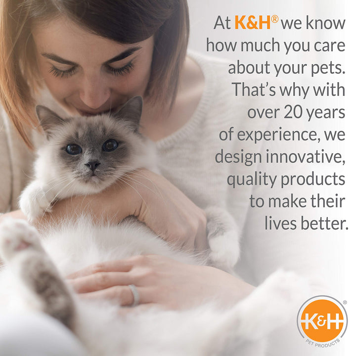 K&H Pet Products Heated Extreme Weather Outdoor Kitty Pad Petite, Waterproof Heated Cat Mat, Pet Warmer for Outside Feral Cat Houses, Indoor Outdoor Warming Pet Mat - Petite 12 X 9in Tan 25W